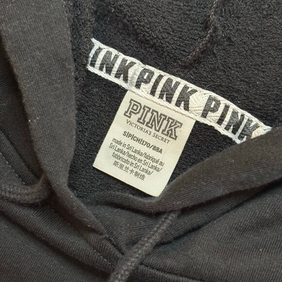 Victoria’s Secret PINK Gold Sequin Bling Pup Dog Pullover Hooded Sweatshirt - SM - Picture 6 of 11